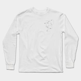 One Line Faces Long Sleeve T-Shirt